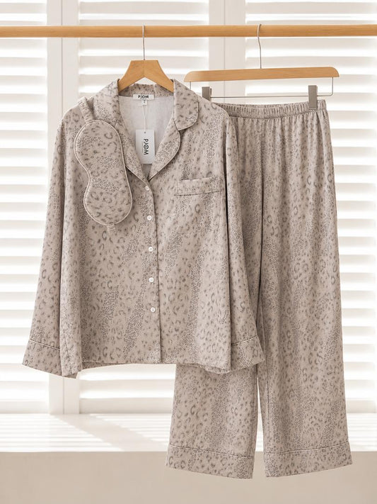 #25376 -  Leopard Print Long-Sleeve Pants Set
