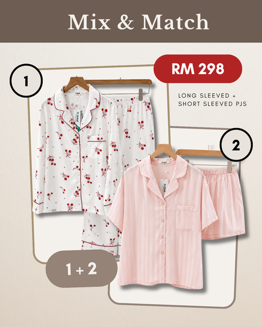MIX & MATCH - Short Sleeved Tencel + Long Sleeved Cherry Tencel