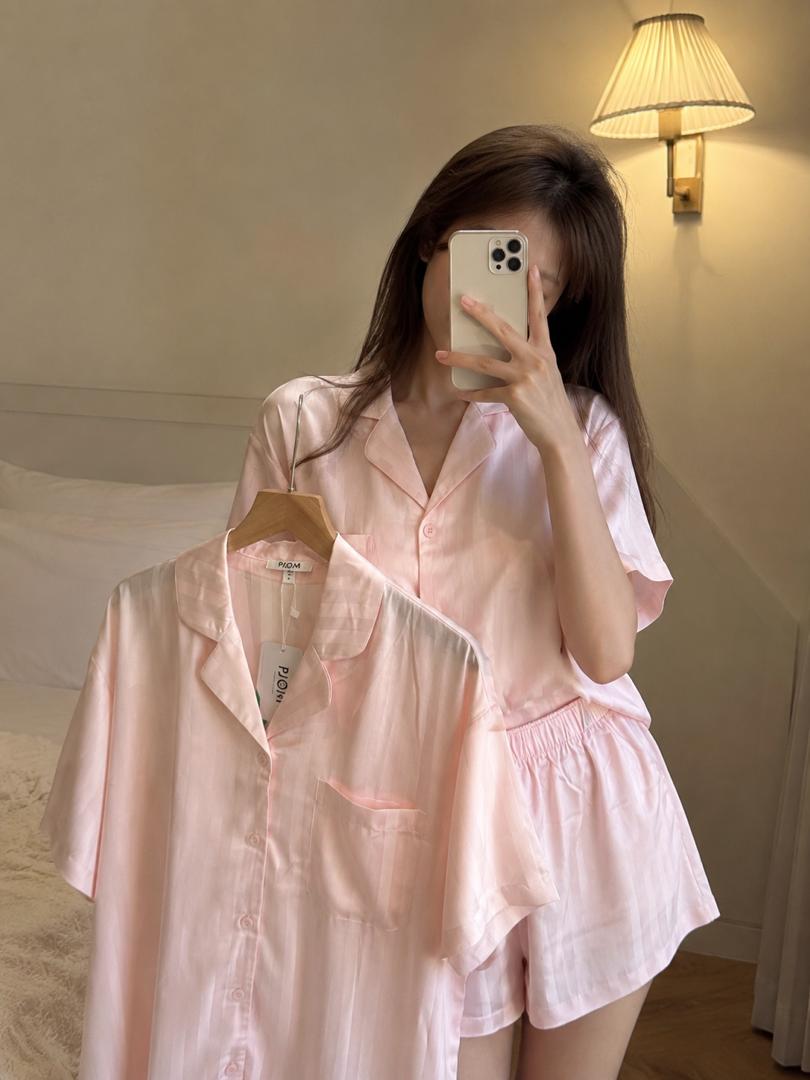 #25120 - 100% Tencel Modal Short Sleeve Set (Pink)