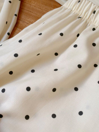 #25358 - Polka Dot Long-Sleeve Pants Set